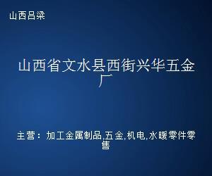 山西省文水县西街兴华五金厂